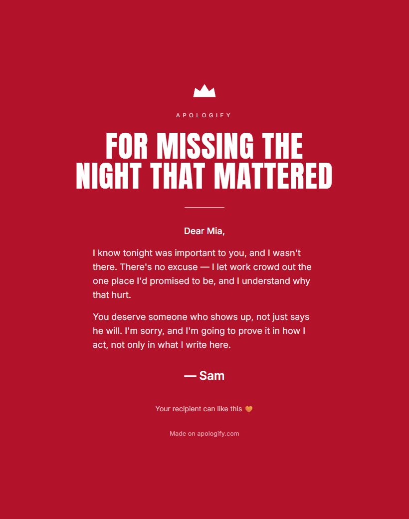 Keep Calm apology page design